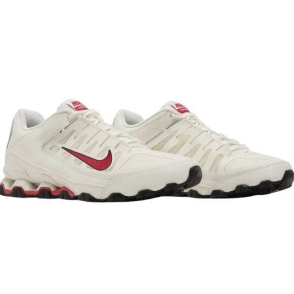Nike Reax 8 TR Mesh Mens Training Shoes Size 12 Sail/Red/Black 621716 100 (NEW) main image 4